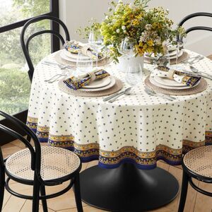 Williams Sonoma Sicily Provence Tablecloth 70" Round French Country NWOT